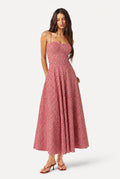 Scarlet Gingham Midi Dress