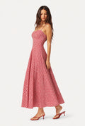 Scarlet Gingham Midi Dress