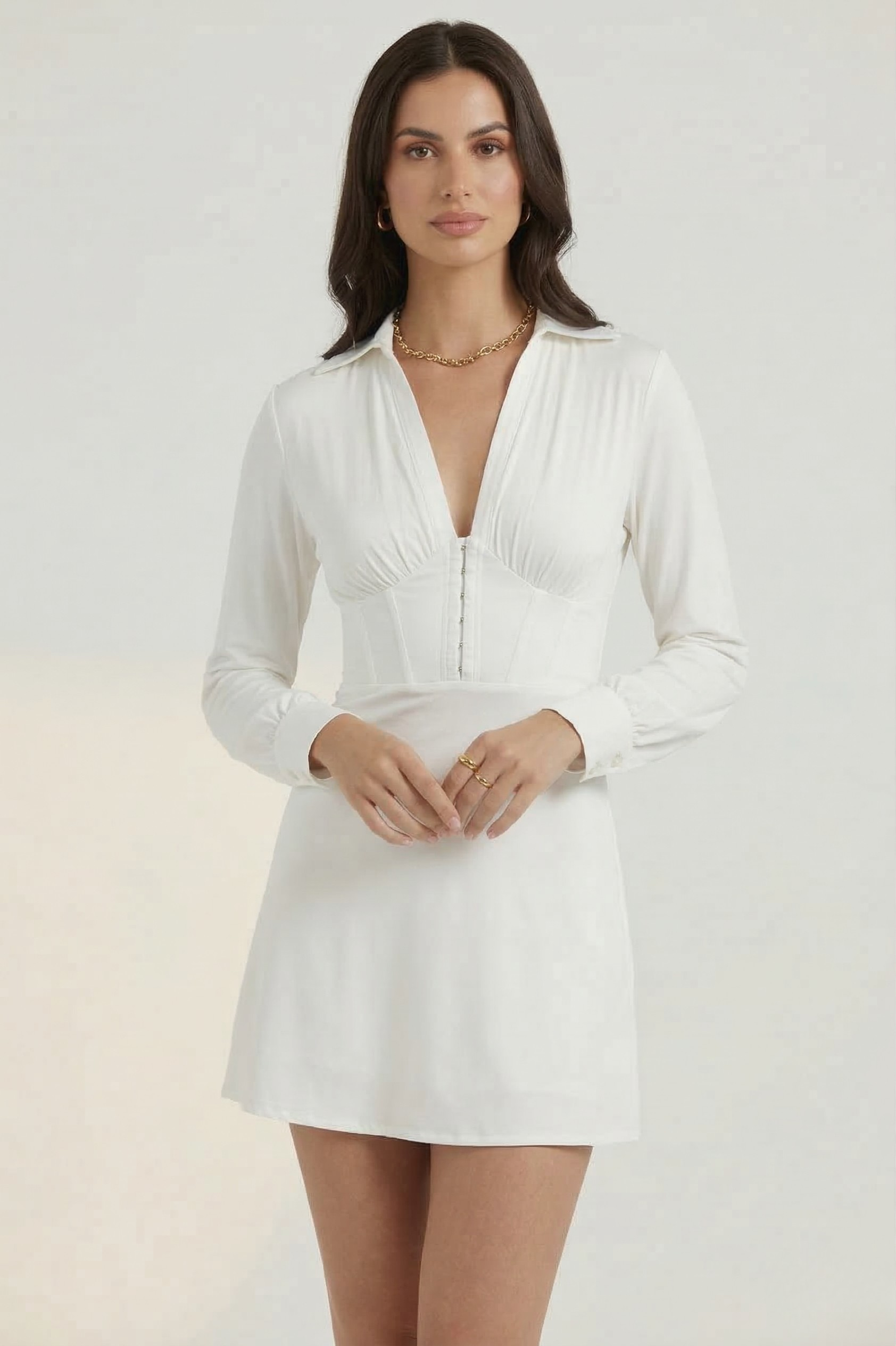 Sabrina Corseted Shirt Dress