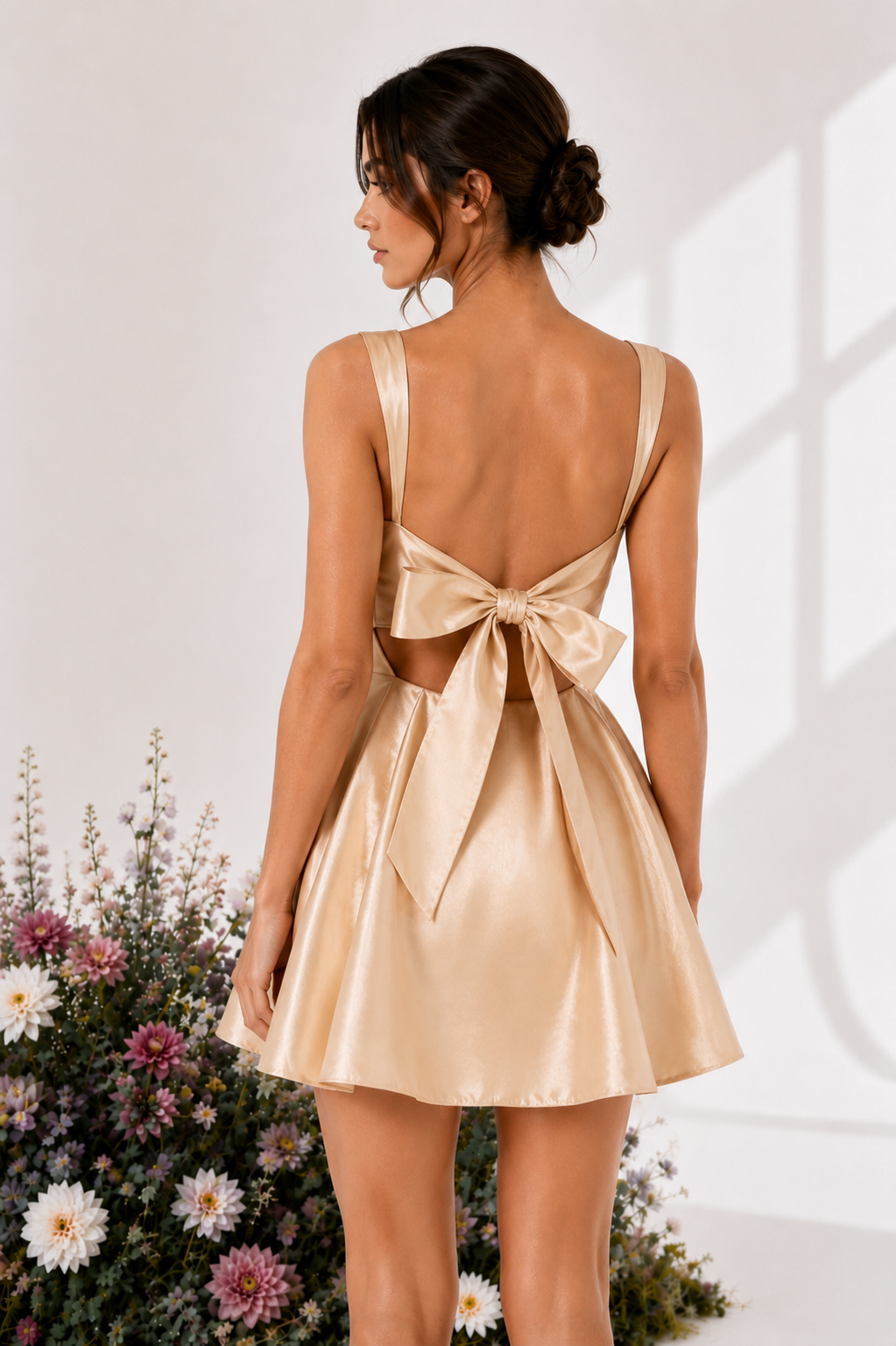 Amara Backless Bow Dress