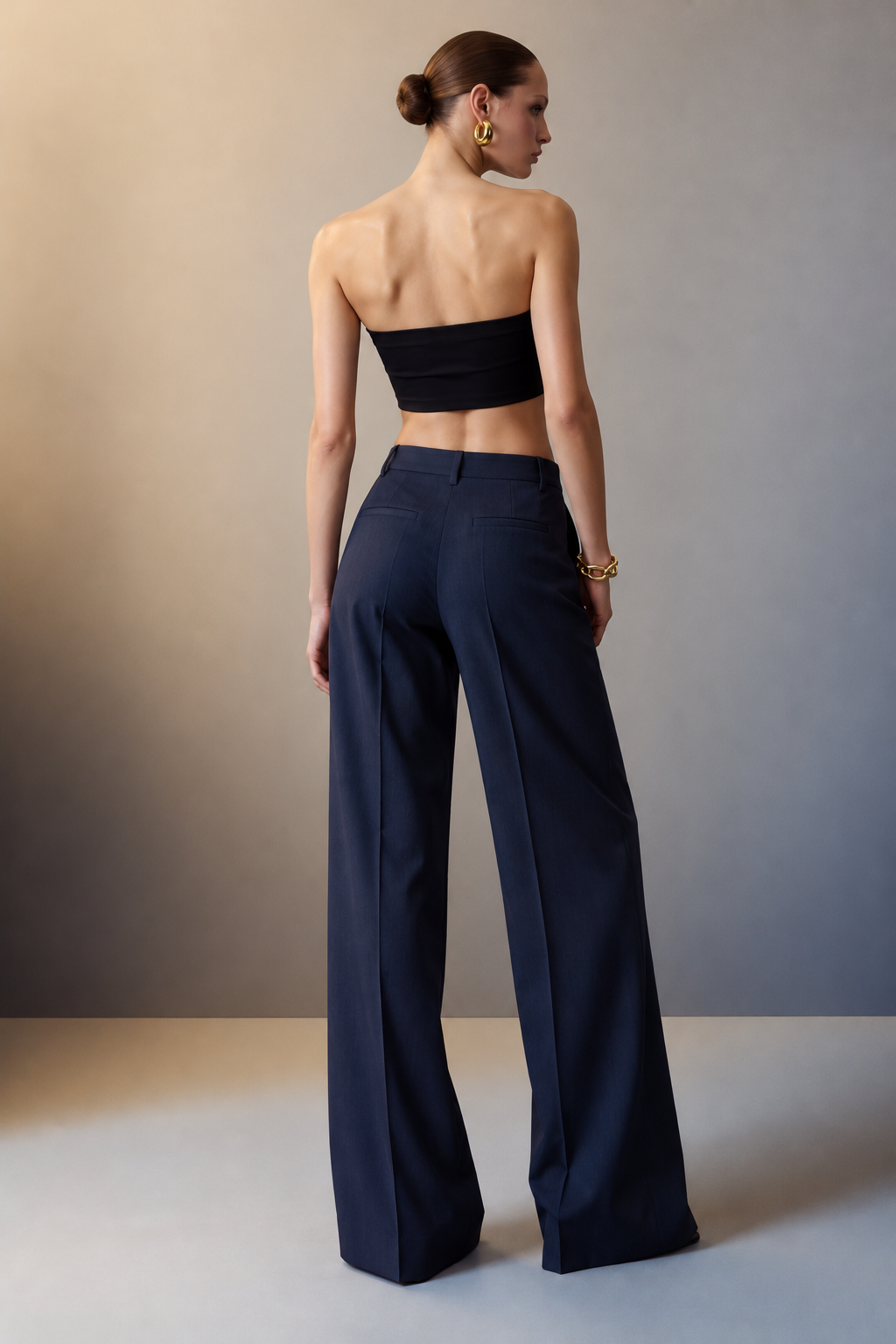 Oasis High-Waisted Wide-Leg Trousers