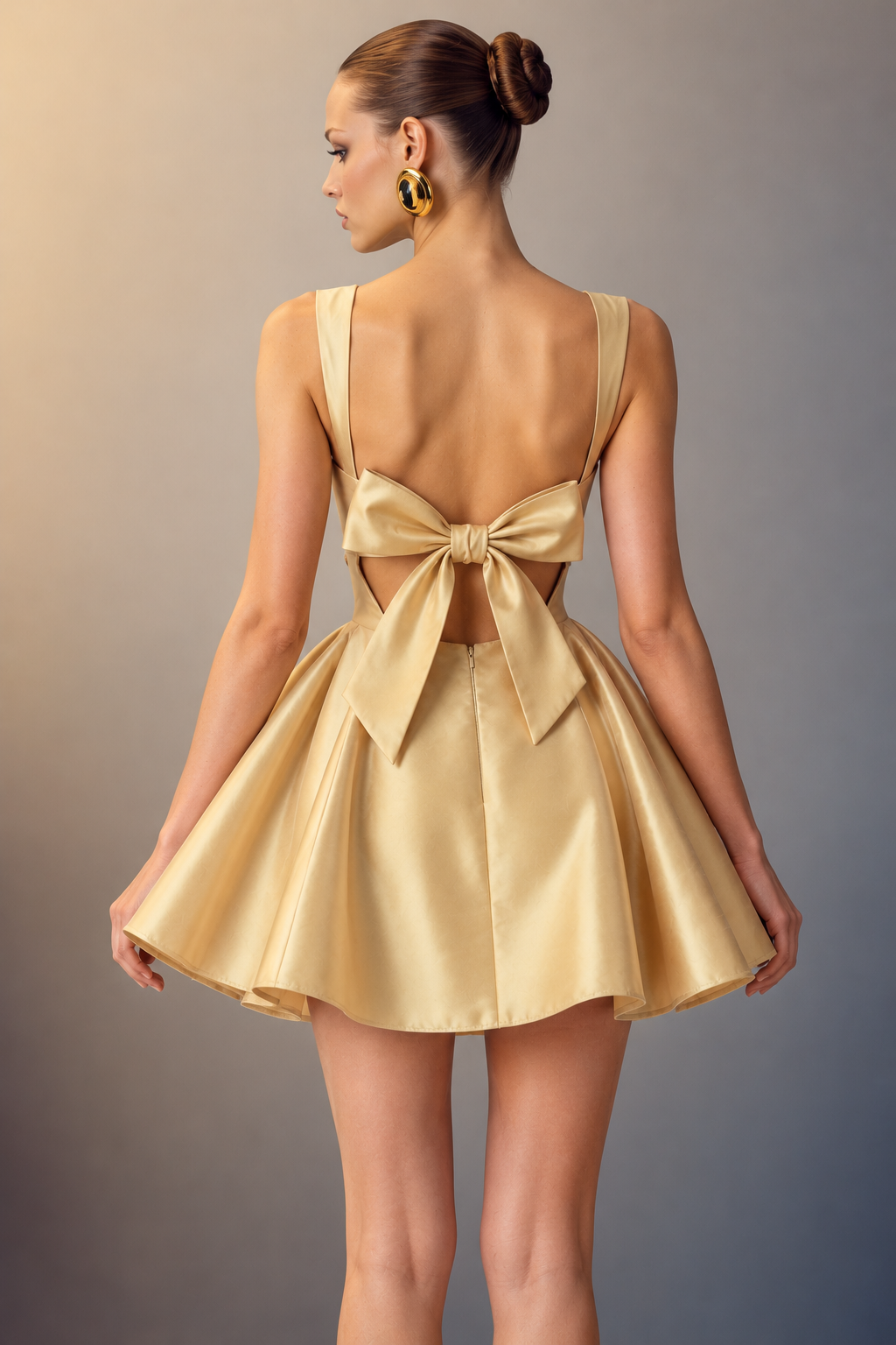 Amara Backless Bow Mini Dress