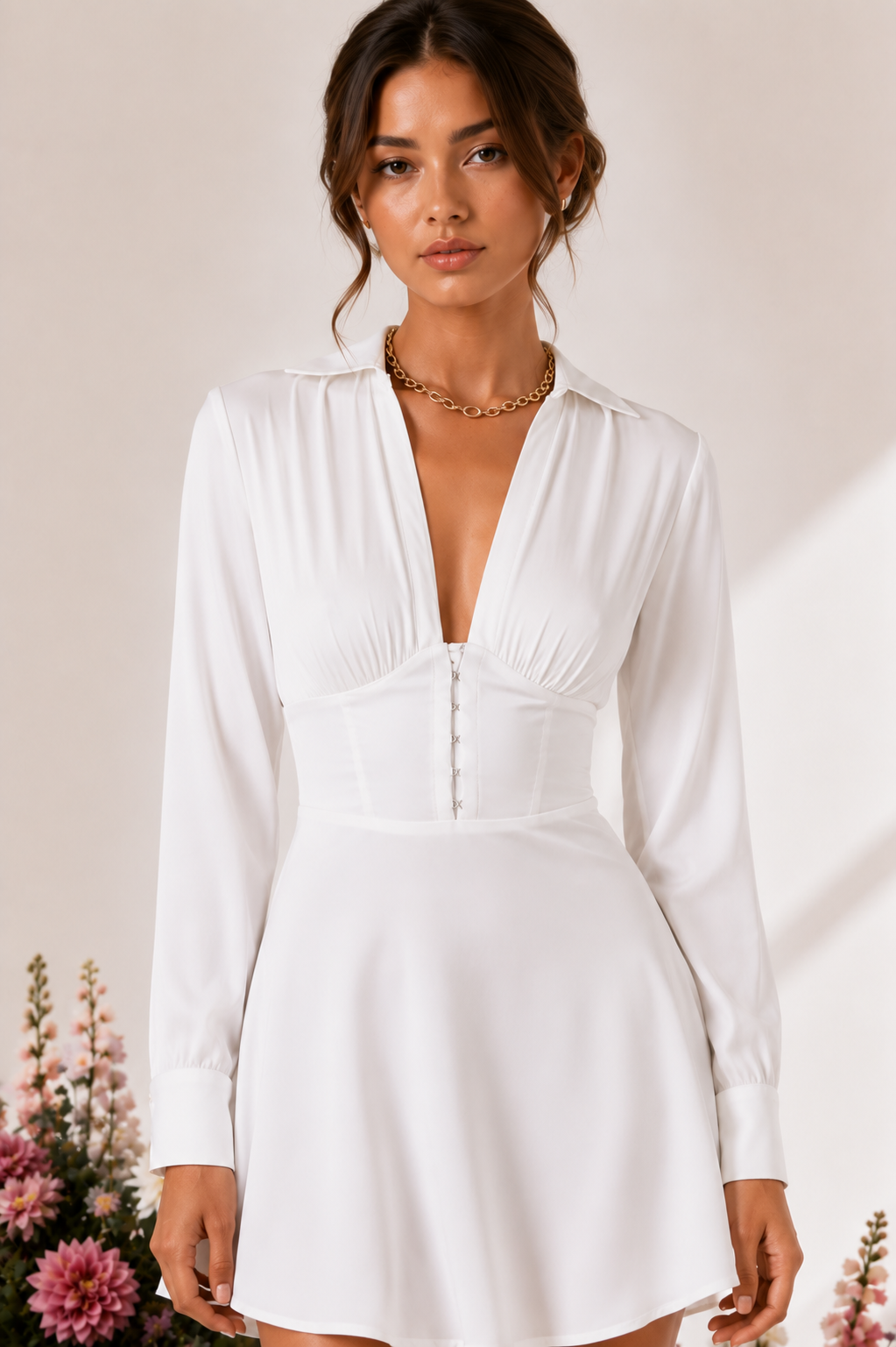 Sabrina Corseted Shirt Dress