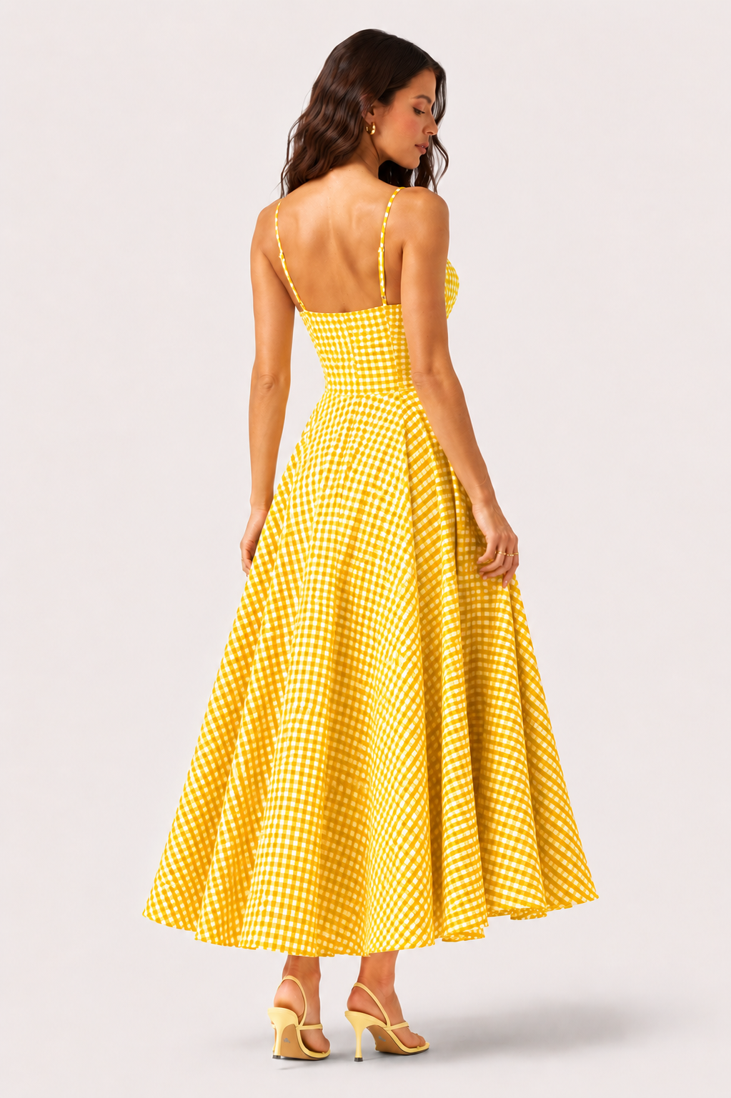 Scarlet Gingham Midi Dress