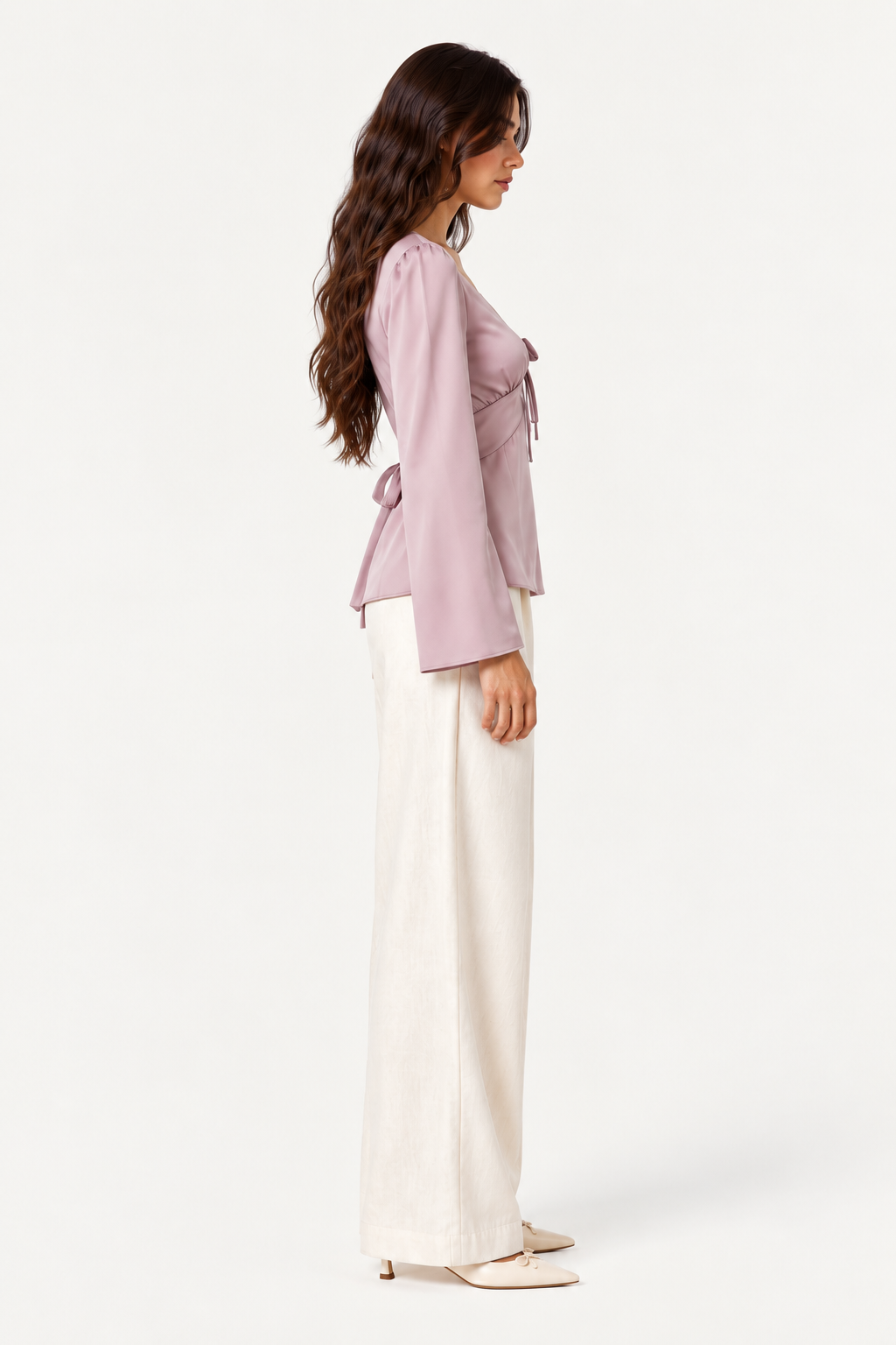 Amelie Satin Bow Top