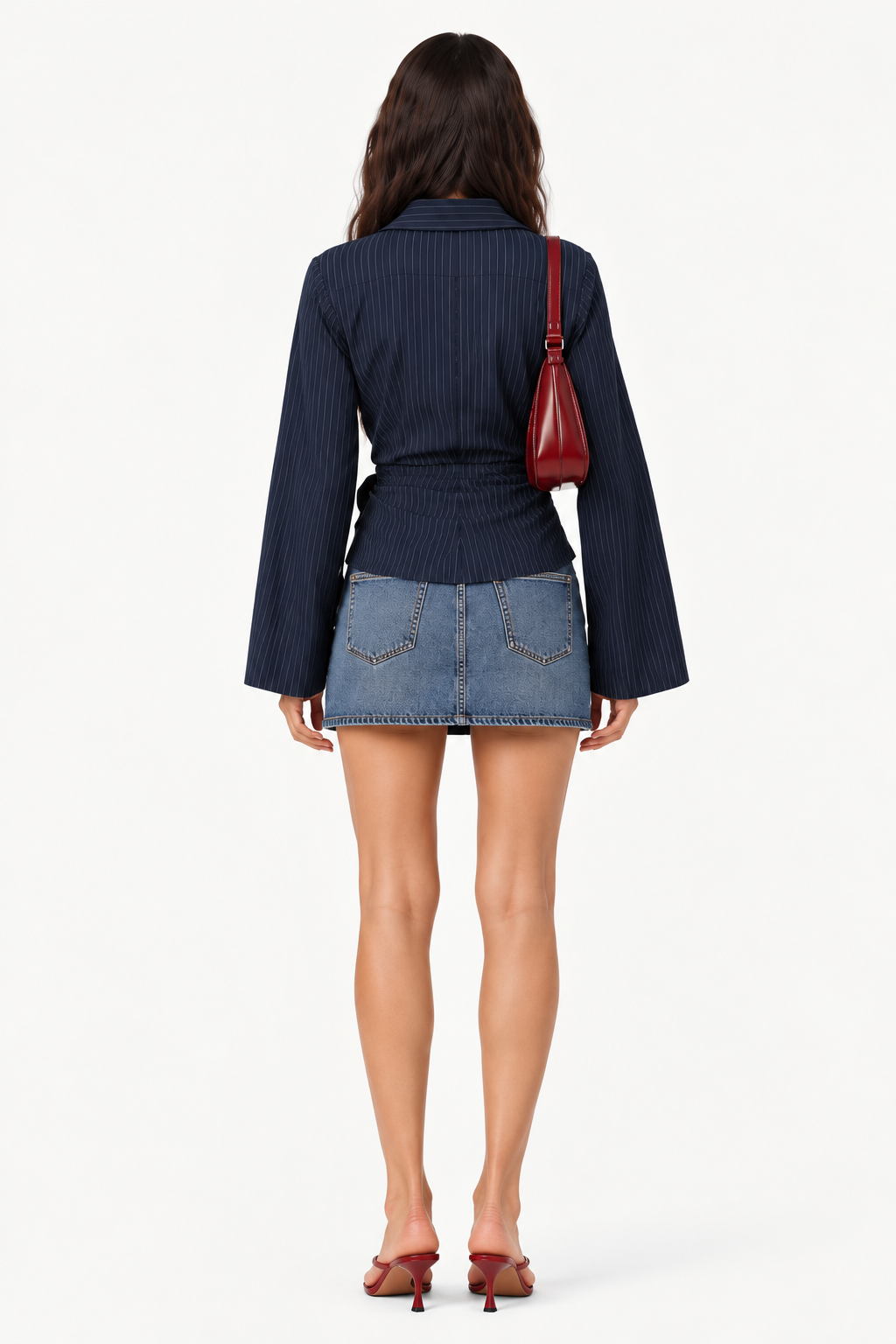 Monroe Wrap Pinstripe Shirt