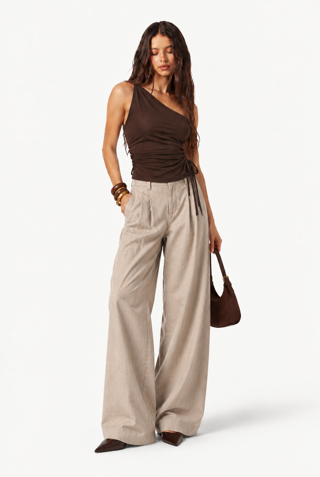 Sienna Ruched One-Shoulder Top
