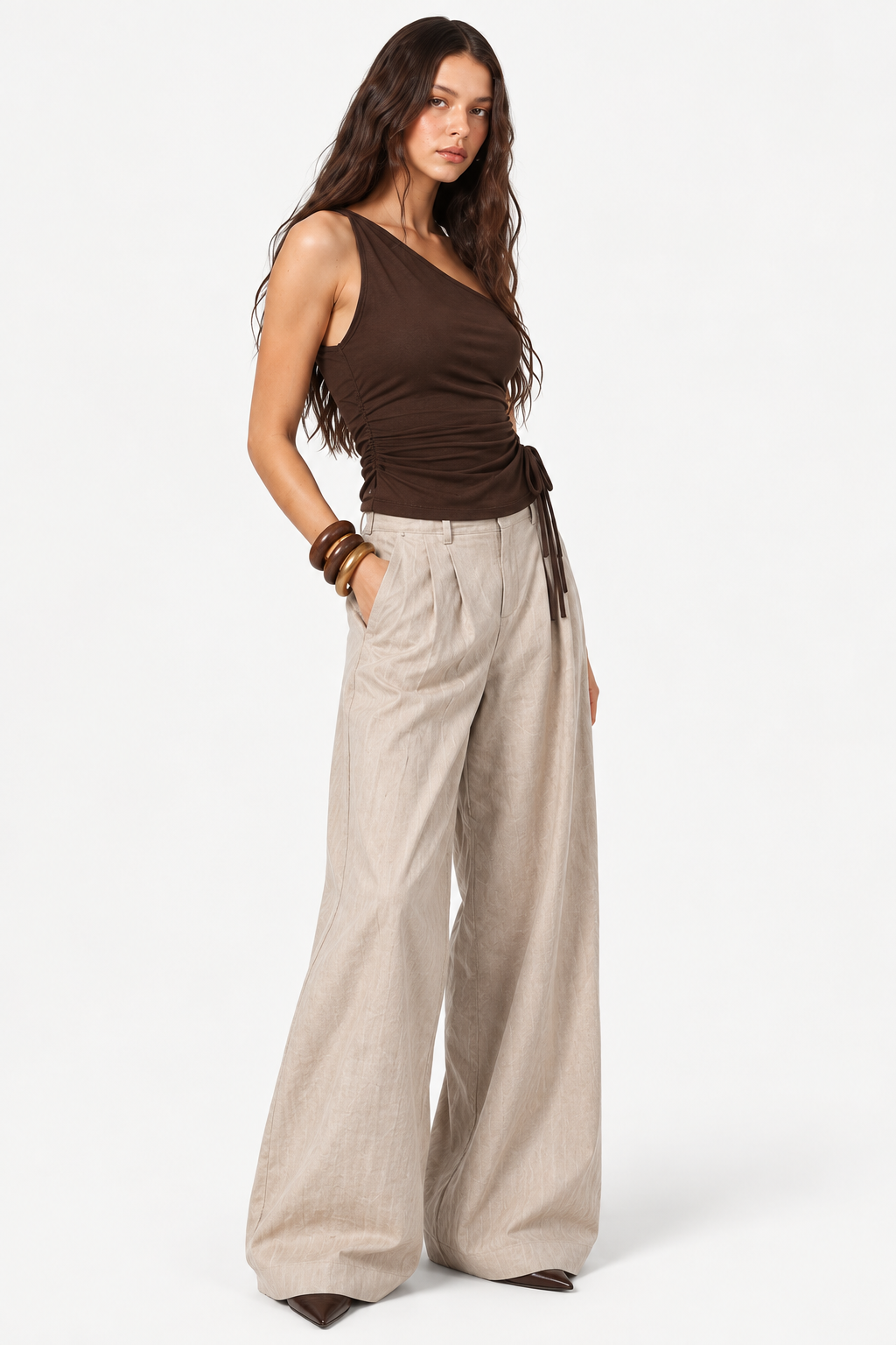 Sienna Ruched One-Shoulder Top