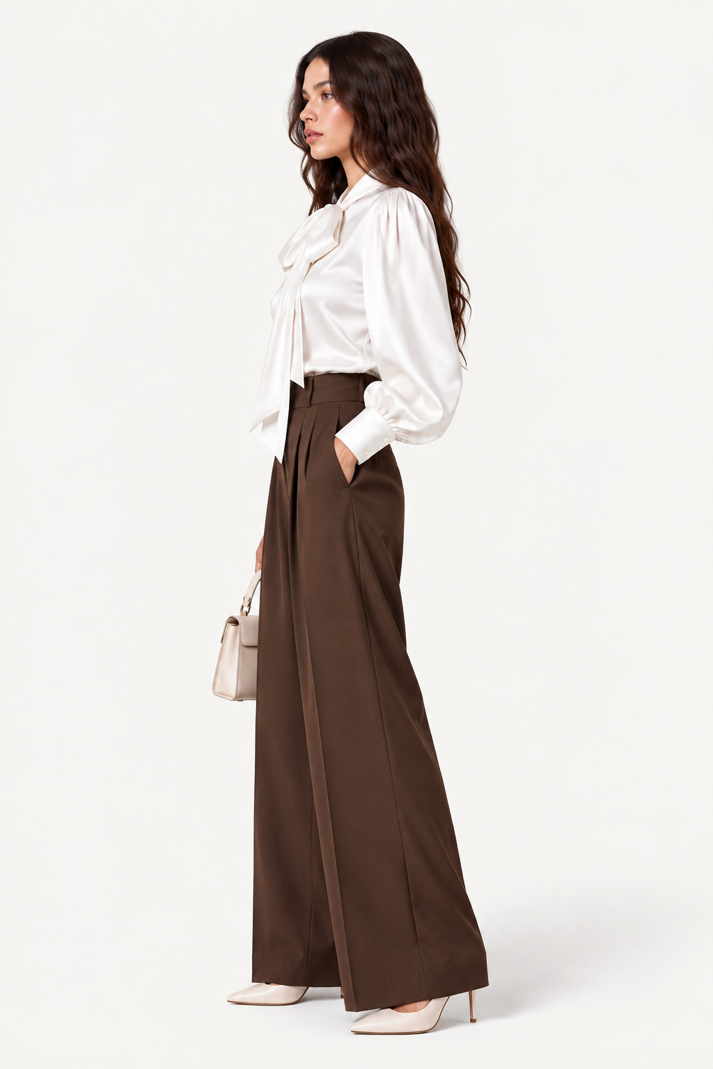 Celeste Satin Bow Shirt