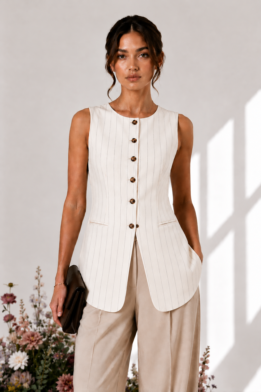 Darius Pinstriped Waistcoat