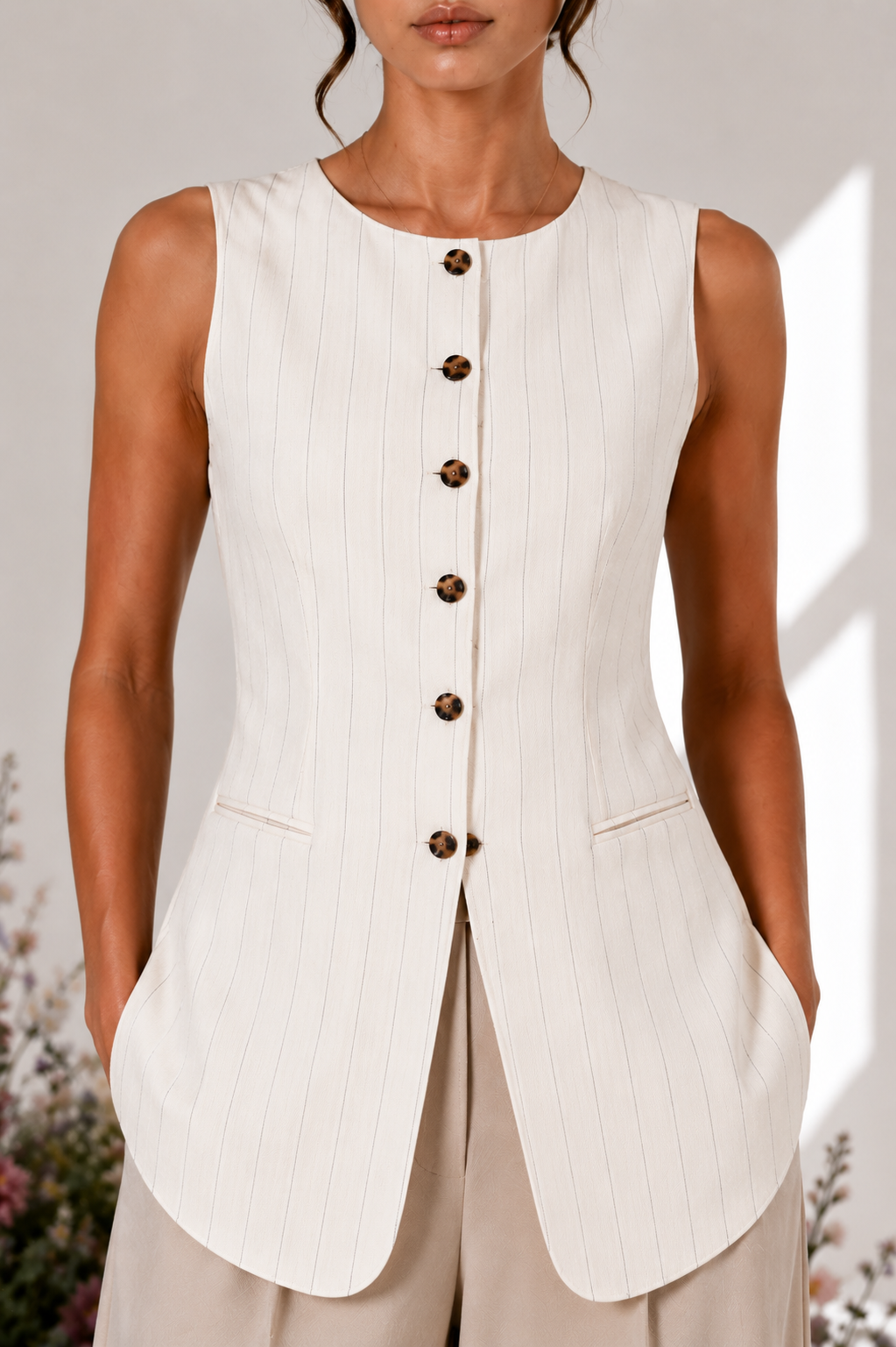 Darius Pinstriped Waistcoat