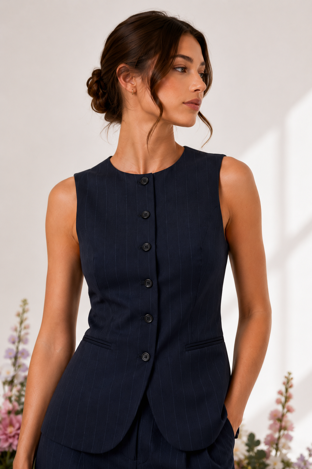 Darius Pinstriped Waistcoat