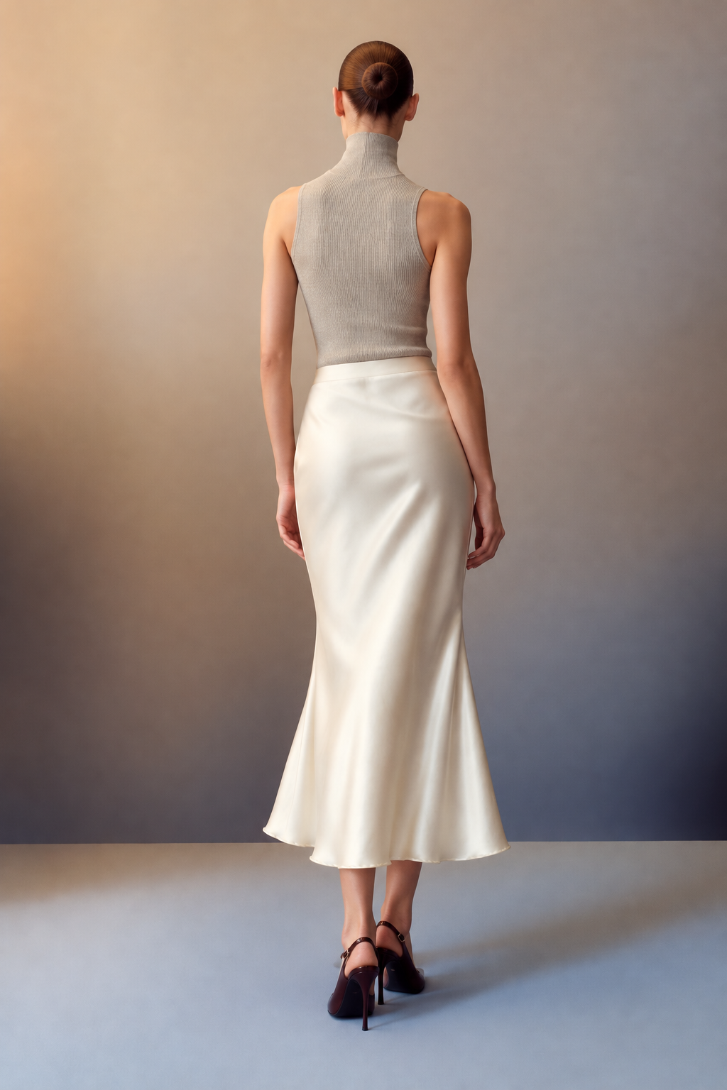 Luna Satin Maxi Skirt