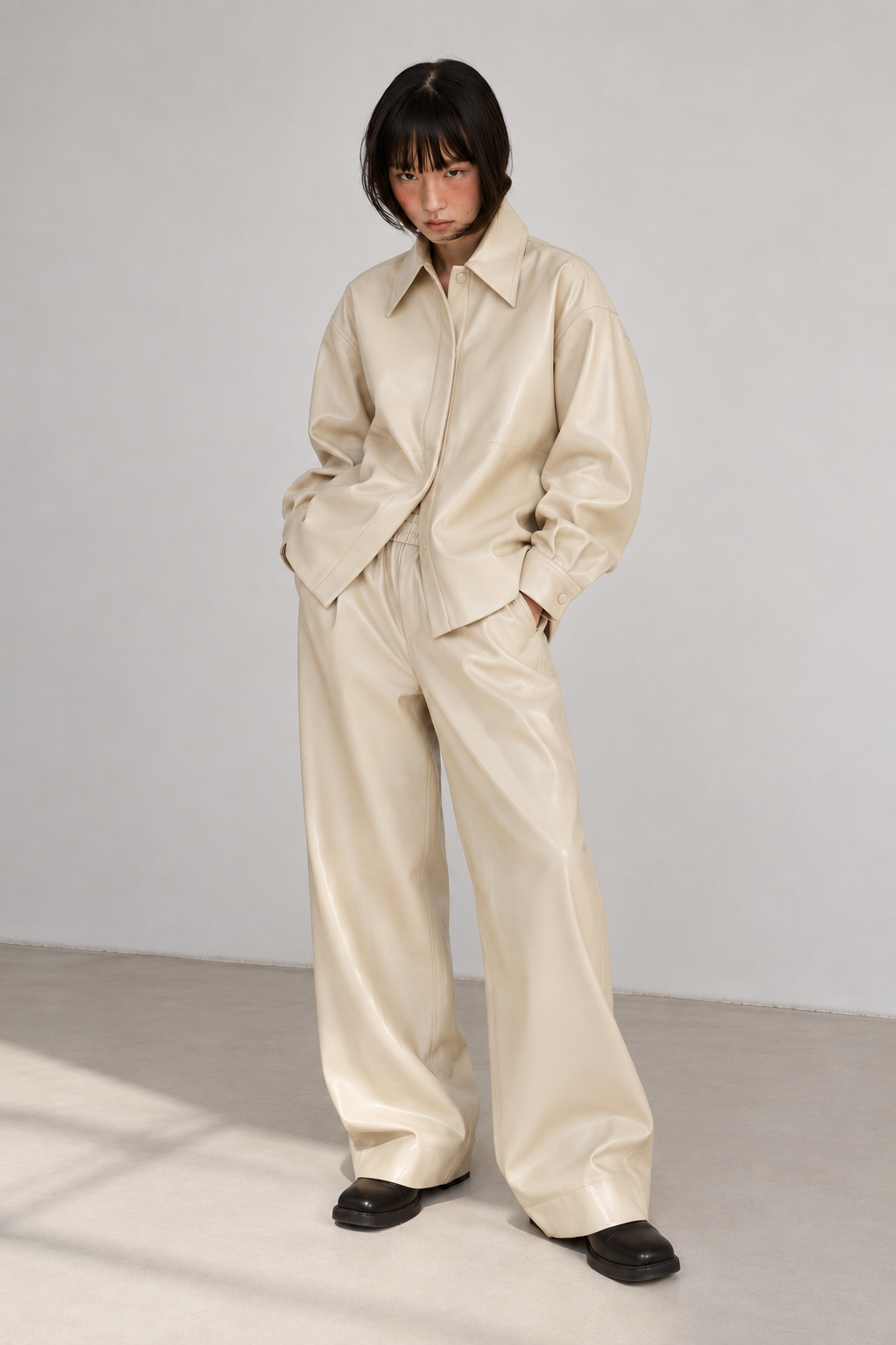 Noiré Leather Set (Beige)