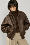 Serein Leather Bomber
