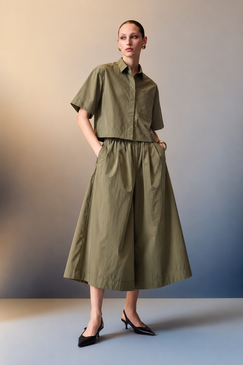 Aspen Cotton Shirt & Culotte Co-ord Set