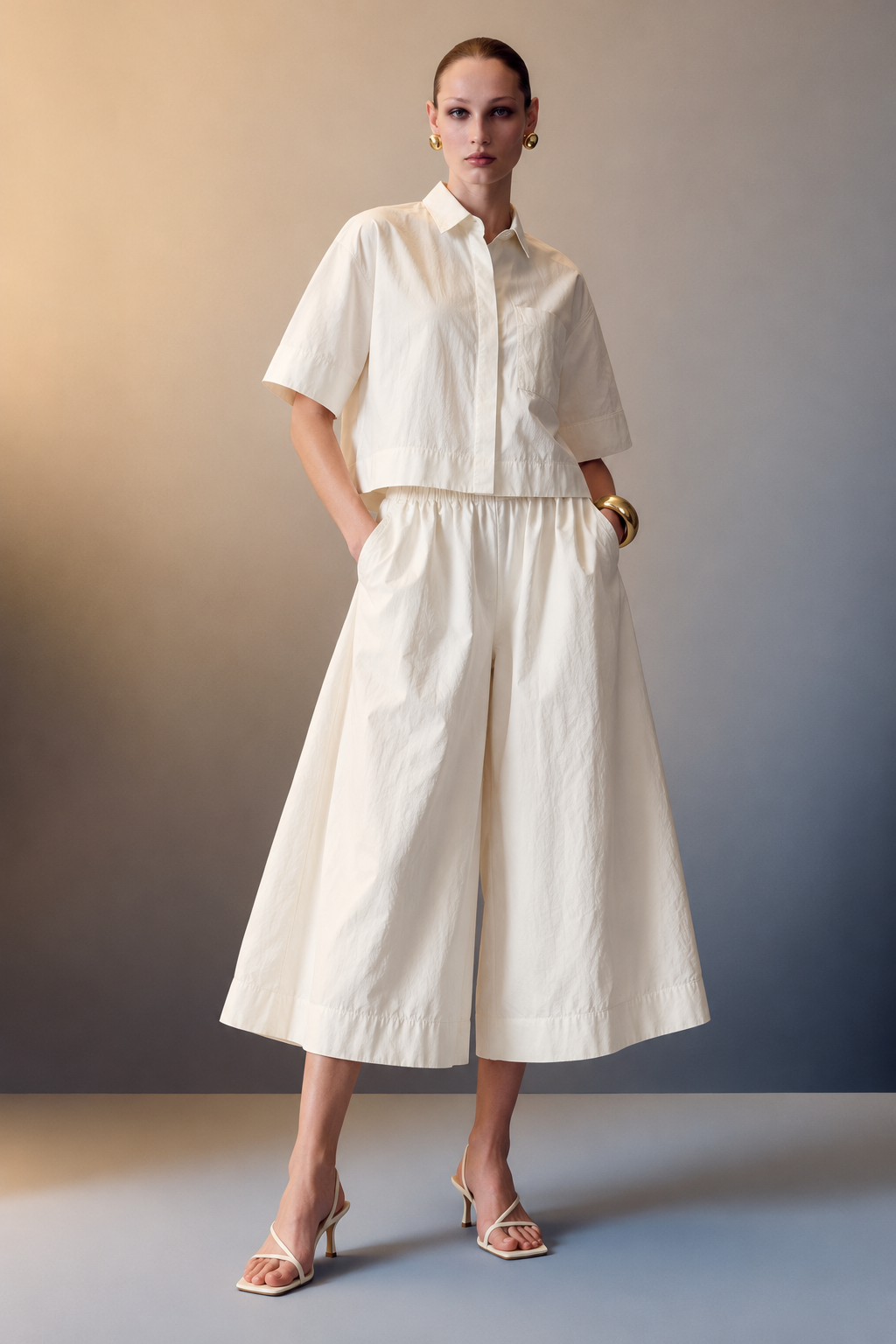 Aspen Cotton Shirt & Culotte Co-ord Set