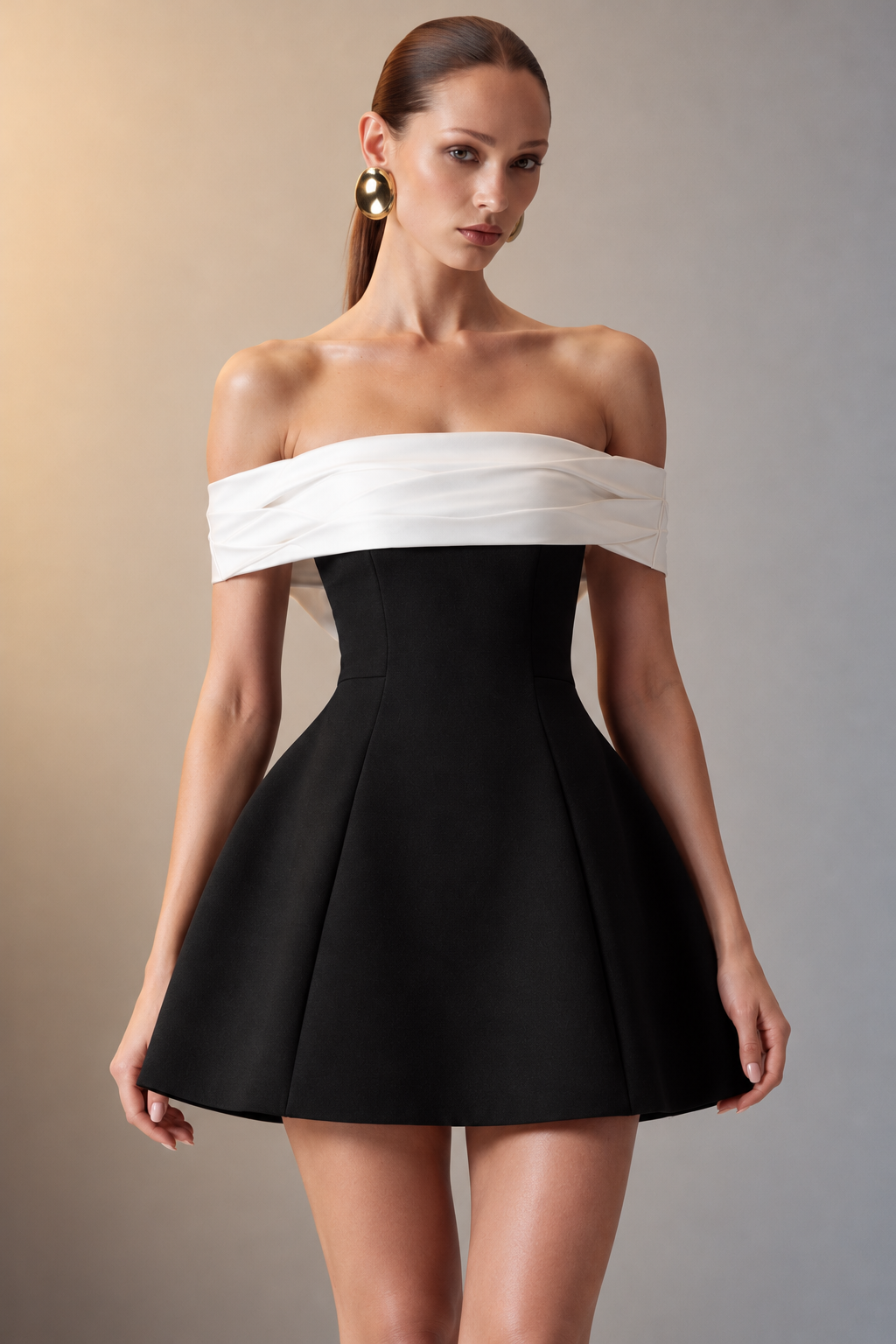 Bella Black Bow Back Mini Dress