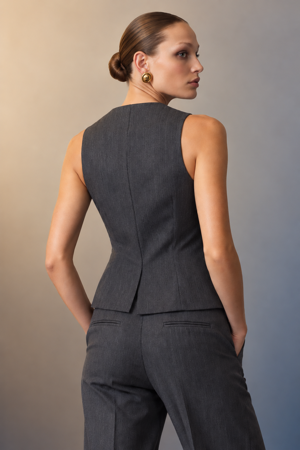 Darius Pinstriped Tailored Waistcoat