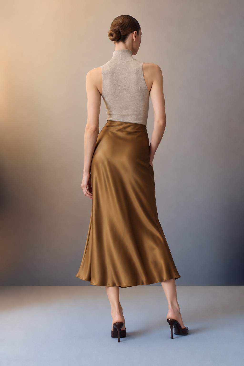 Luna Satin Maxi Skirt