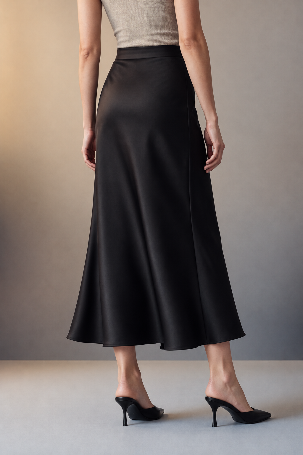 Luna Satin Maxi Skirt
