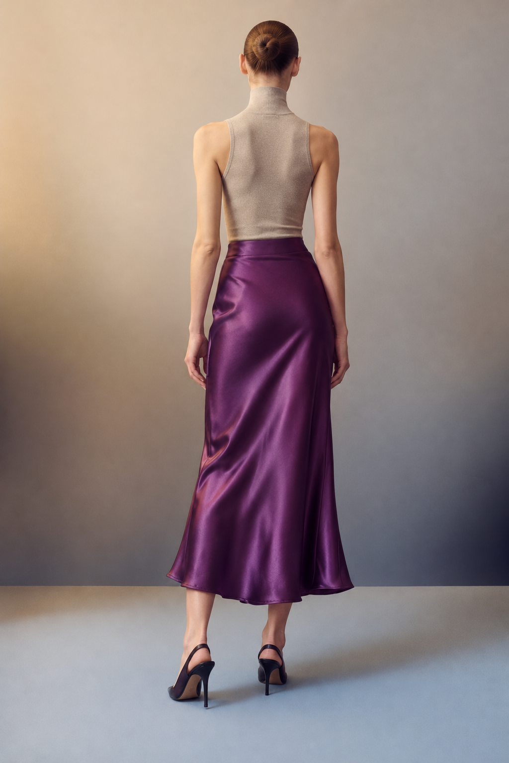 Luna Satin Maxi Skirt