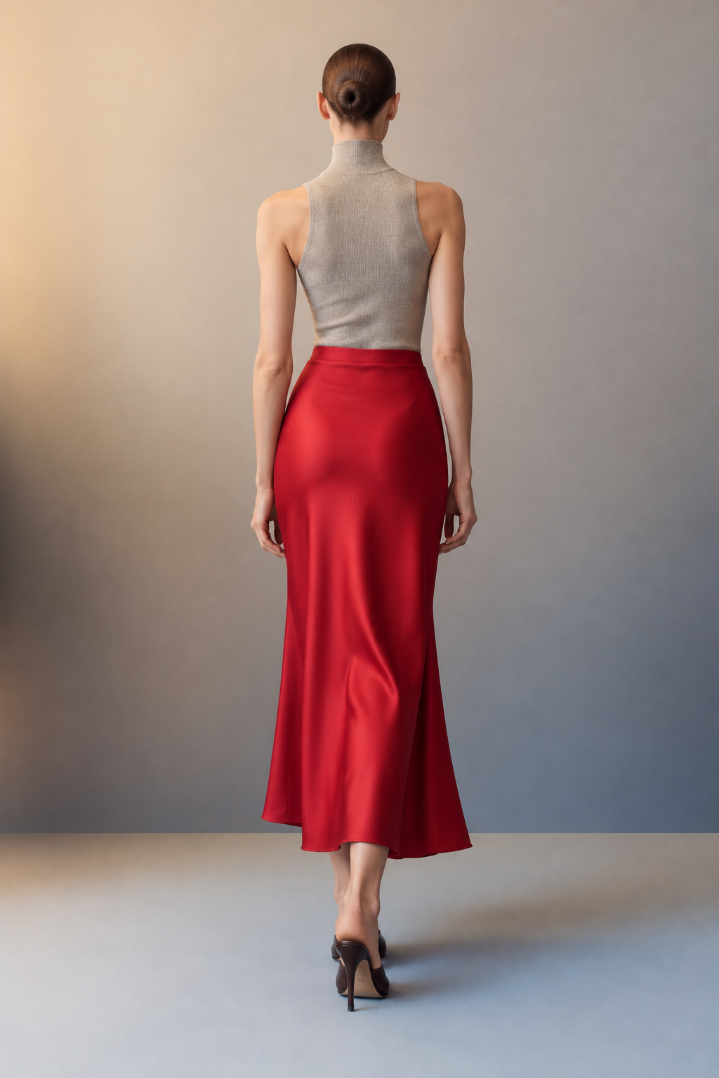 Luna Satin Maxi Skirt