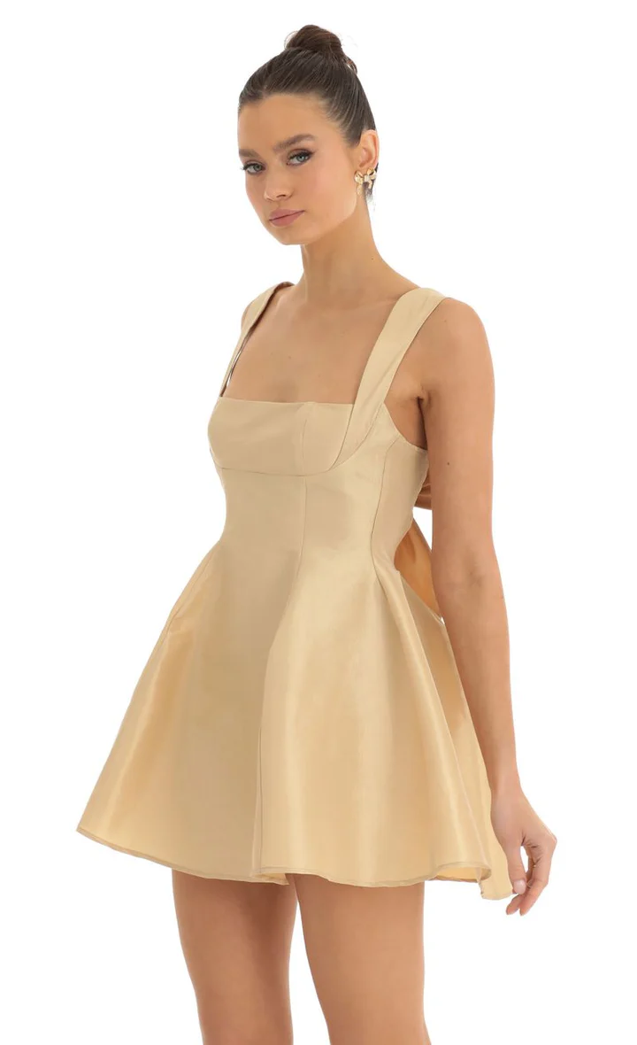 Amara Backless Bow Dress