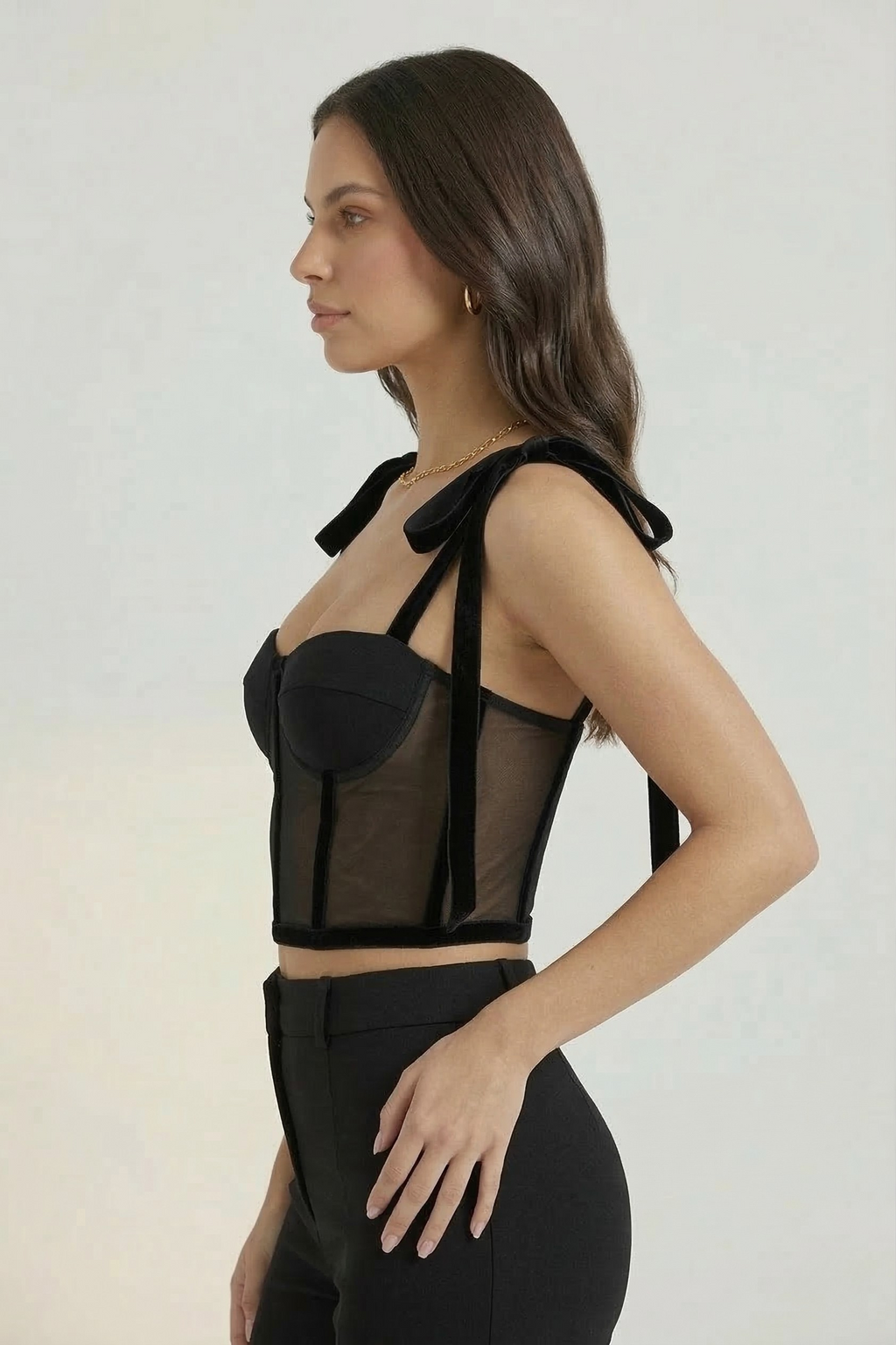 VIvien Sheer Corset Top
