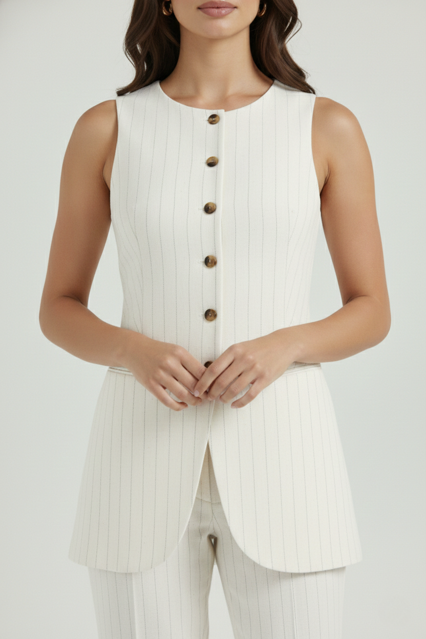 Darius Pinstriped Waistcoat