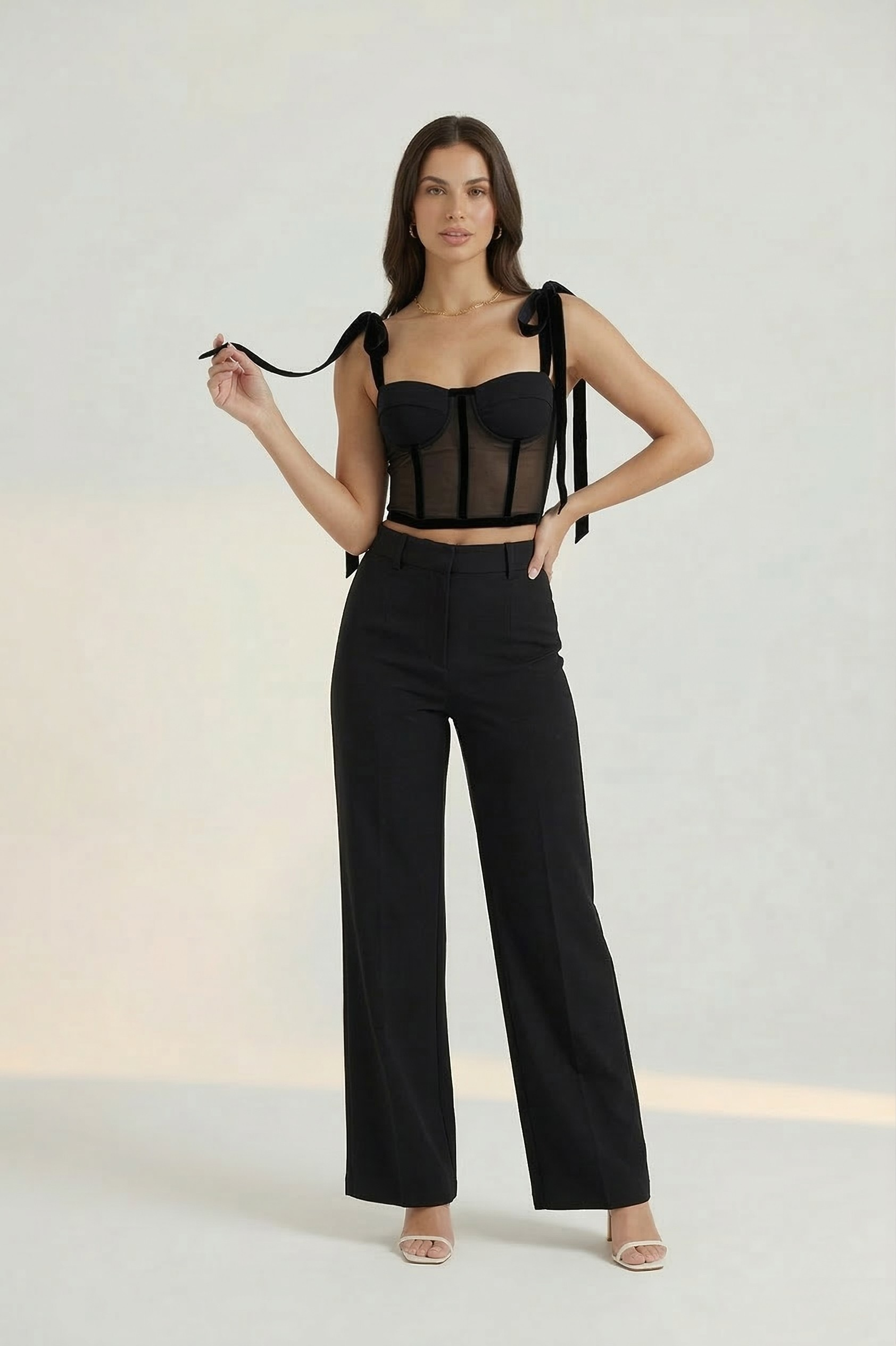 VIvien Sheer Corset Top