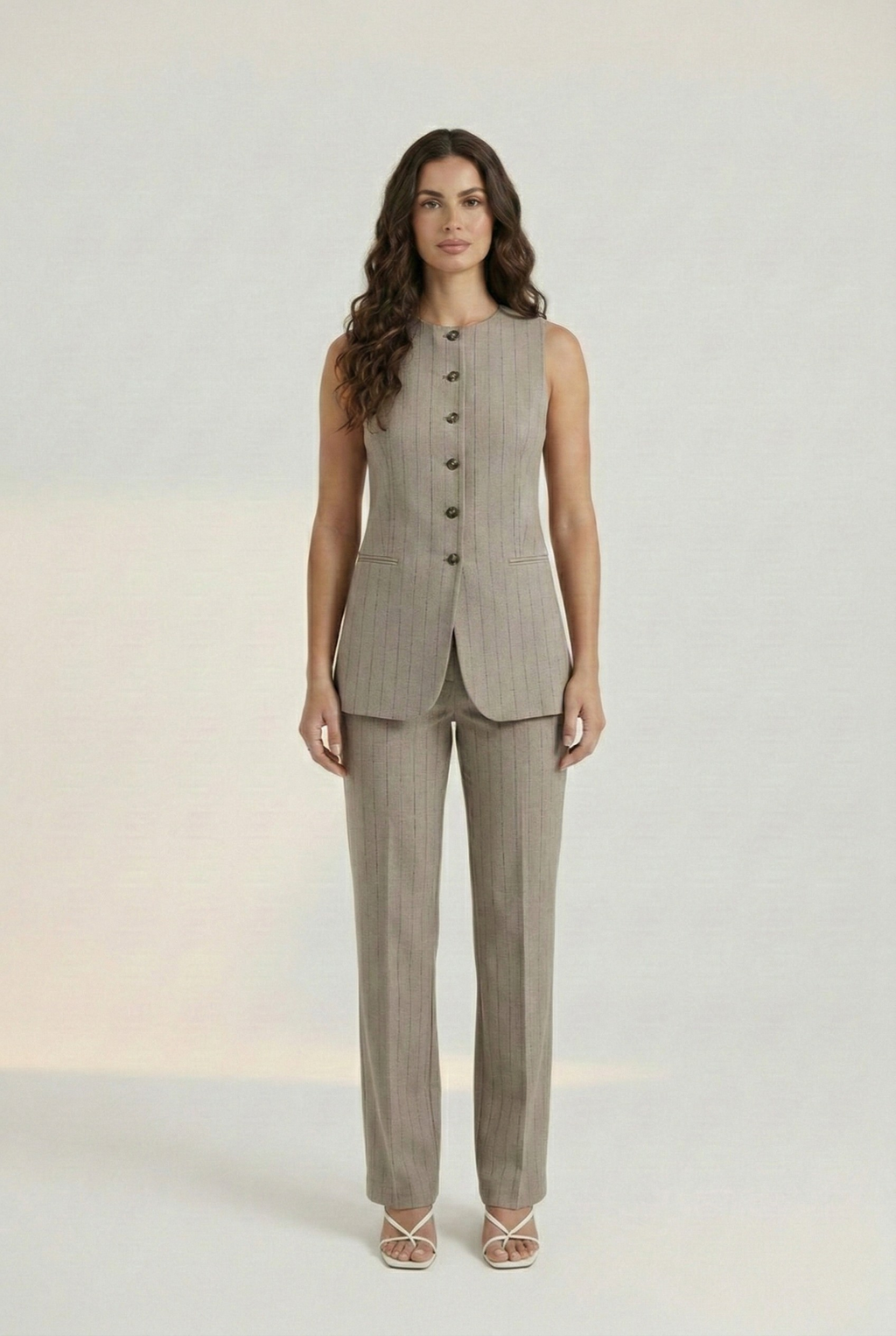 Darius Pinstriped Waistcoat