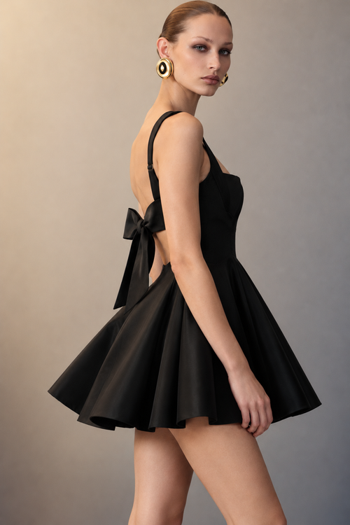 Amara Backless Bow Mini Dress
