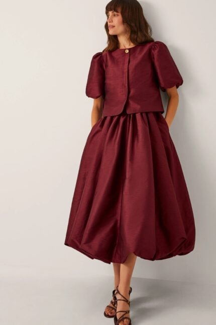 Quartz Balloon Blouse Poppy